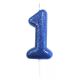 Glitter Number 1 Candle - Blue