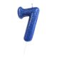 Glitter Number 7 Candle - Blue