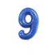 Glitter Number 9 Candle - Blue