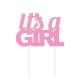 Anniversary House - Pink Glitter 'It's a Girl' Cake Topper