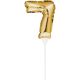 Self-Inflating Mini Balloon Cake Topper - Gold (7