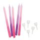 Pink/Purple Ombre Candles 100mm - Pack of 12