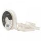 15mm x 20 Metres White Gold Edge Satin Ribbon