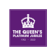 Simply Making The Queen's Platinum Jubilee (1952-2022) Square Sticker Labels - Roll of 100