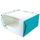 Teal Confetti Square Cake Box - 10 x 5