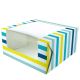 Bold Stripes Teal Square Cake Box - 10 x 5