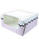 Spots & Stripes Pink Square Cake Box - 10 x 5