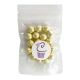 Purple Cupcakes 20mm Gold Metallic Shiny Chocolate Filled Sugar Pearls - 60g Bottle