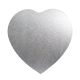 3mm Cake Board - 8 Inch Silver Heart