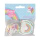 Baked with Love Unicorn and Rainbow Decorative Pic - Pack of 24