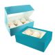 Cupcake Box - Brights Teal - 2 Pack