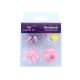 Sugar Decoration - Piping - ABC - Baby Pink - 12 Pieces - 25mm