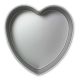 10 x 3 Inch Deep Heart-Shaped Seamless Tin