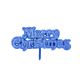 Motto - Merry Christmas - Blue - 60mm