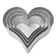 Set of 4 Tier Heart Shaped Baking Tins