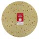 Card Double Thick Round Xmas Gold 254mm (10