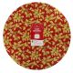 Card Double Thick Round Xmas Red 254mm (10