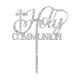 Silver Glitter - Holy Communion Acrylic Cake Topper