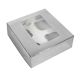 Simply Making 4-Cavity Silver Cupcake Box - Elegant Cupcake Carrier Box for 4 Cupcakes