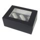 Holds 6 - Black Luxury Cupcake Box With Window by Simply Making