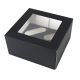 Holds 4 - Black Luxury Cupcake Box With Window by Simply Making