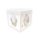 White - 10 Inch Luxury Satin Finish Giant Cupcake Box by Simply Making