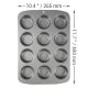 Non Stick - 12 Cup Muffin Pan (45 x 26.5 x 5cm / 17.7 x 10.4 x 2â€)