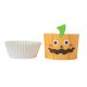 Halloween Baking Cups with Cupcake Cases - Jack-o-Lantern Design, Set of 12 for Halloween Treats