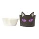 Halloween Baking Cups with Cupcake Cases - Black Cat Design, Set of 12 for Spooky Desserts