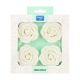 White Sugar Roses, 62mm, Set of 4 - Set of 4 White Sugar Roses - 62mm Each