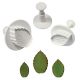 Foliage Plunger Cutters - Veined Rose Leaf Set of 3