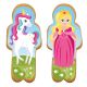 Sugar Decoration - Gingerbread - Princess and Unicorn - 75 x 163mm