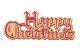 Plastic Happy Christmas Red/Gold Coloured Motto - Pack of 100